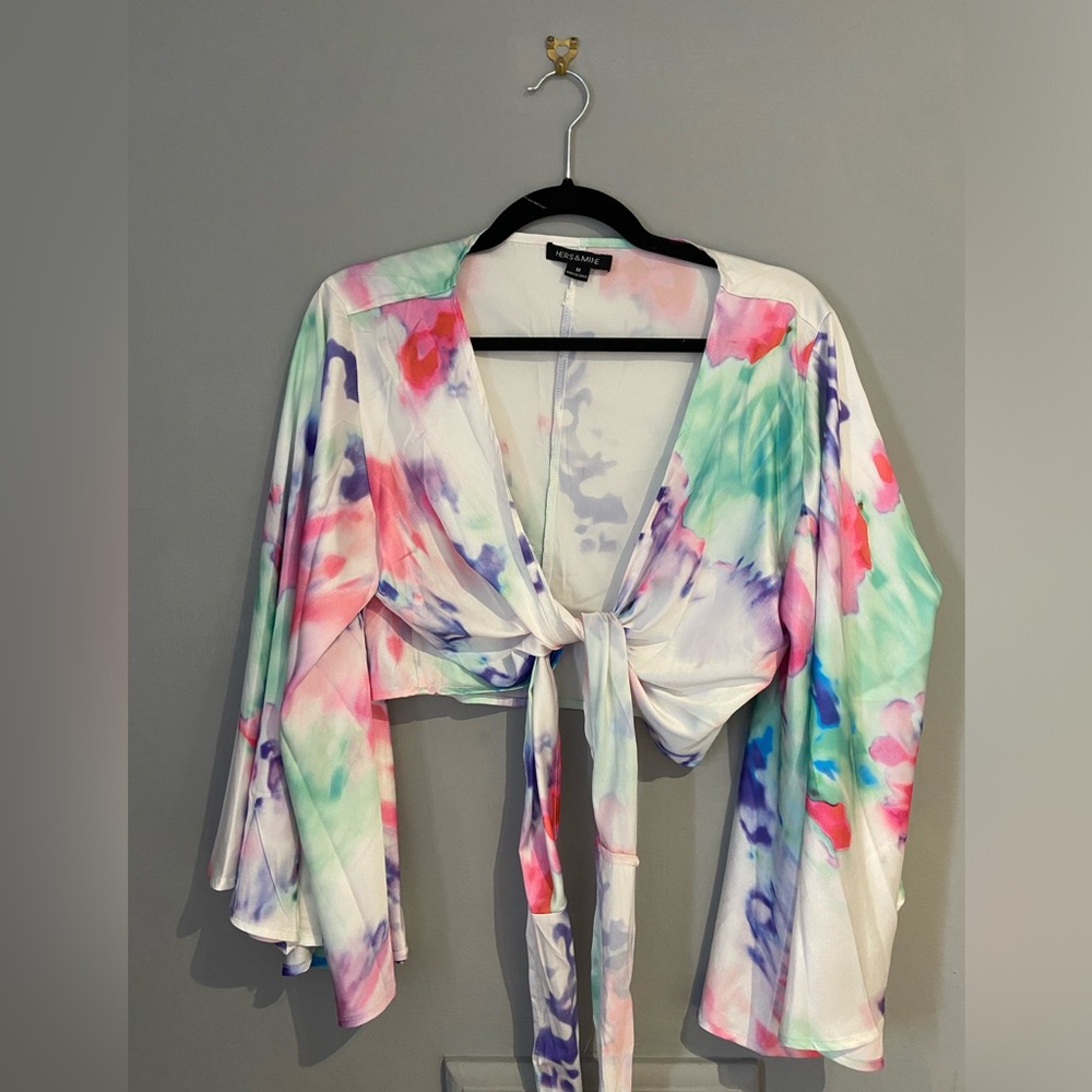 Tie Dye Wrap Crop